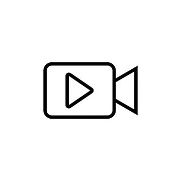 Video icon vector. video camera icon vector. movie sign. cinema Stock Illustration