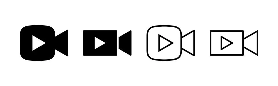 Video icon vector. video camera sign and symbol. movie sign. cinema Stock Illustration
