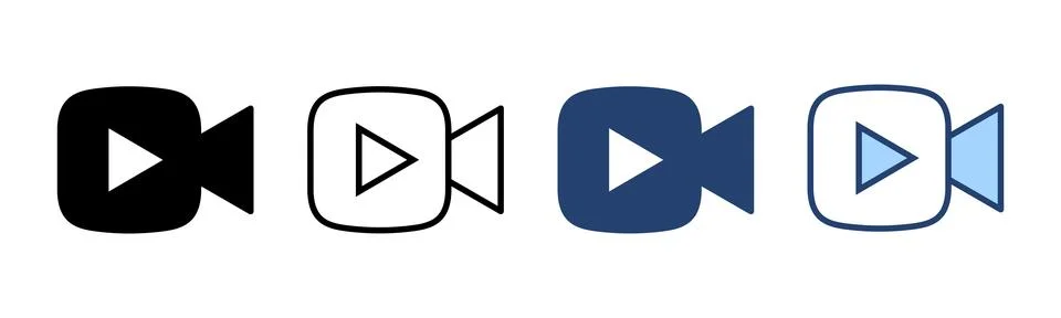 Video icon vector. video camera sign and symbol. movie sign. cinema Stock Illustration