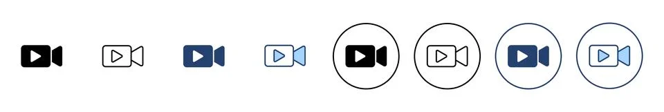 Video icon vector. video camera sign and symbol. movie sign. cinema Stock Illustration