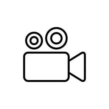 Video icon vector. video camera sign and symbol. movie sign. cinema Illustrazione stock