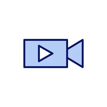 Video icon vector. video camera sign and symbol. movie sign. cinema Illustrazione stock