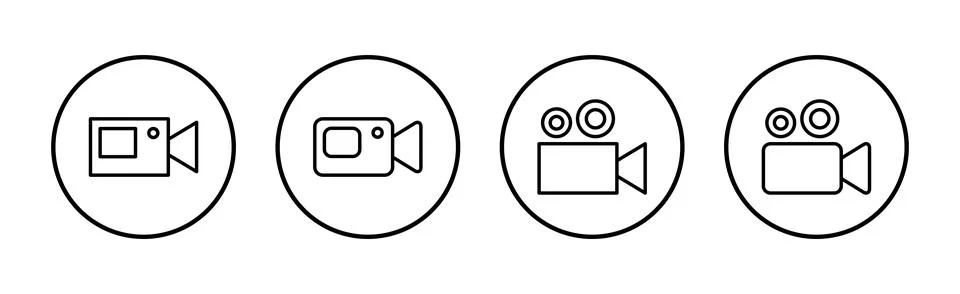 Video icon vector. video camera sign and symbol. movie sign. cinema Stockillustratie