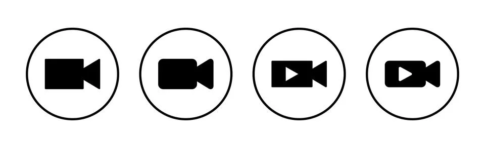 Video icon vector. video camera sign and symbol. movie sign. cinema Illustrazione stock