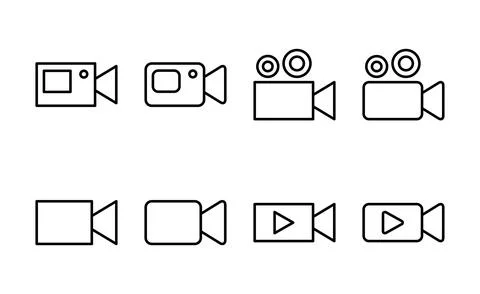 Video icon vector. video camera sign and symbol. movie sign. cinema Stock Illustration