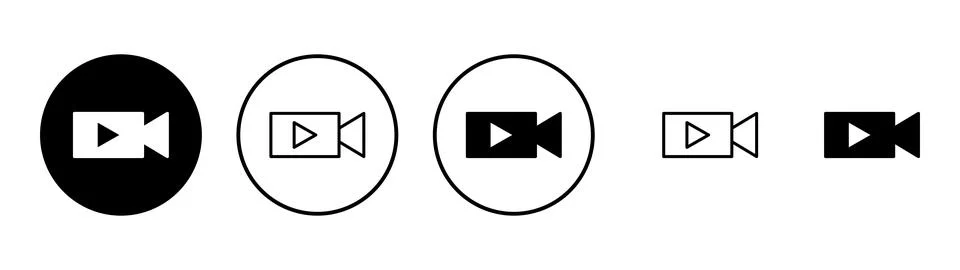 Video icon vector. video camera sign and symbol. movie sign. cinema Stock Illustration
