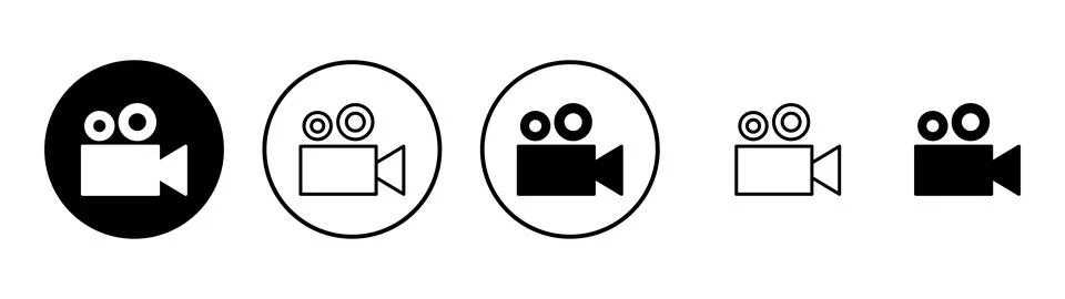 Video icon vector. video camera sign and symbol. movie sign. cinema Stock Illustration