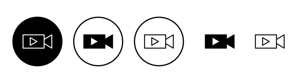Video icon vector. video camera sign and symbol. movie sign. cinema Stock Illustration