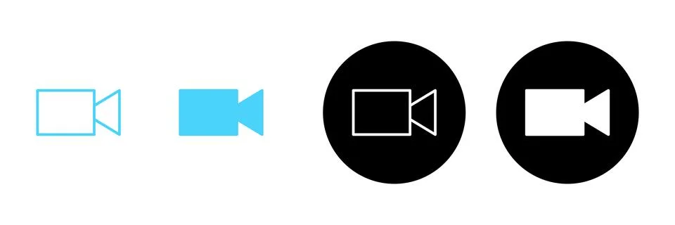 Video icon vector. video camera sign and symbol. movie sign. cinema Stock Illustration