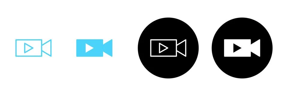 Video icon vector. video camera sign and symbol. movie sign. cinema Stock Illustration
