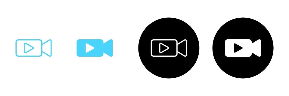 Video icon vector. video camera sign and symbol. movie sign. cinema Stock Illustration