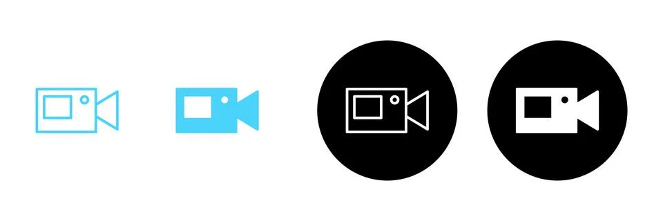 Video icon vector. video camera sign and symbol. movie sign. cinema Stock Illustration