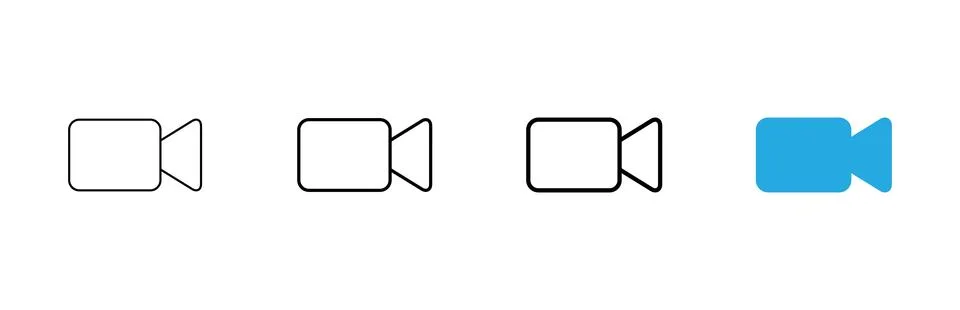 Video icon vector. video camera sign and symbol. movie sign. cinema Ilustración de archivo