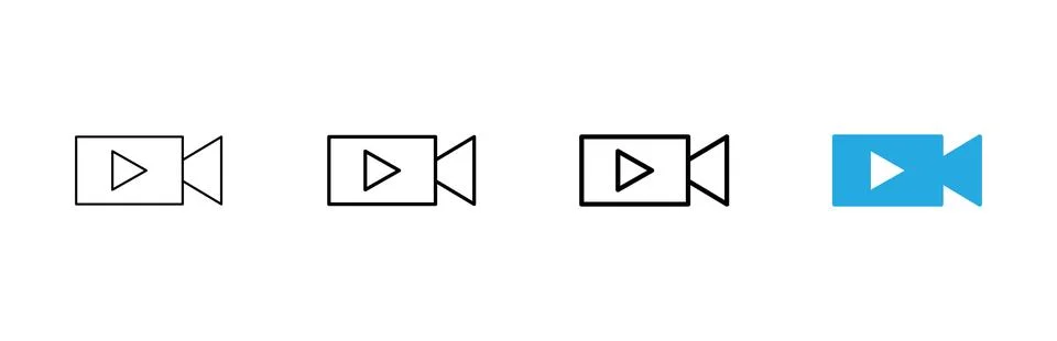 Video icon vector. video camera sign and symbol. movie sign. cinema Ilustración de archivo