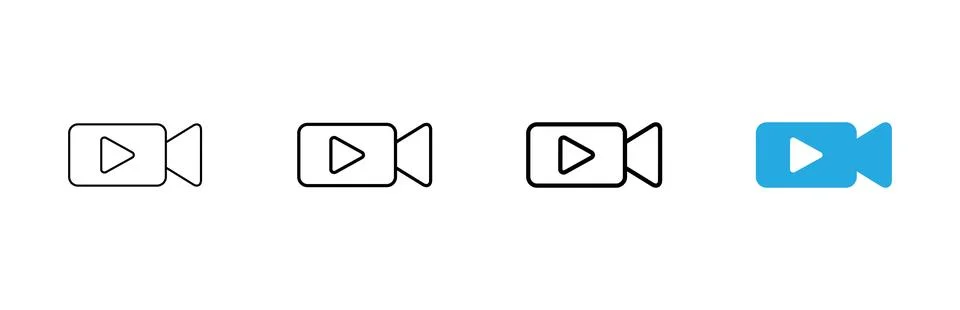 Video icon vector. video camera sign and symbol. movie sign. cinema Stock Illustration