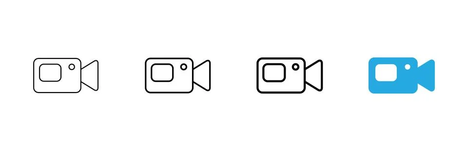 Video icon vector. video camera sign and symbol. movie sign. cinema Stock Illustration