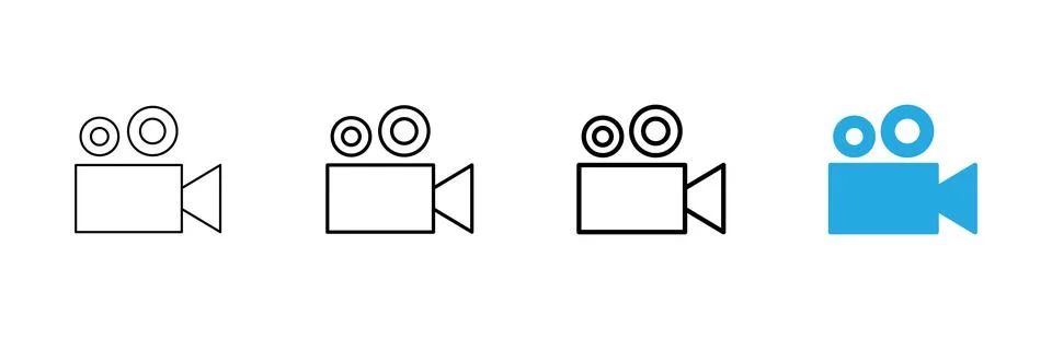Video icon vector. video camera sign and symbol. movie sign. cinema Stock Illustration