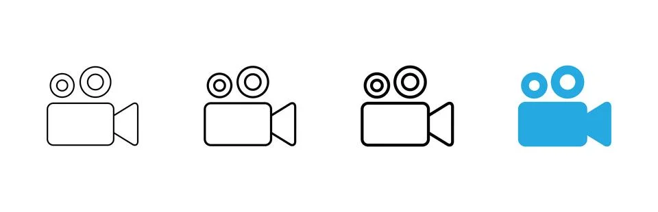 Video icon vector. video camera sign and symbol. movie sign. cinema Stock Illustration