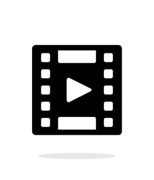 Video icon on white background. Stock Illustration