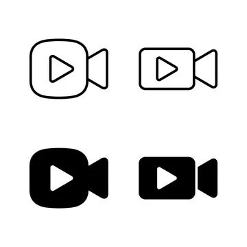 Video icons vector. video camera sign and symbol. movie sign. cinema イラスト素材