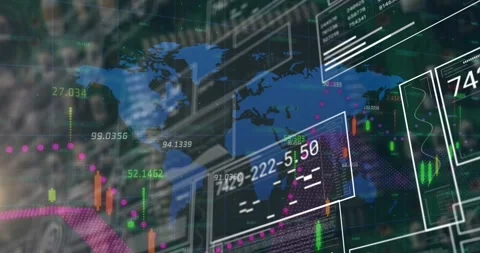 Video illustrates digital data processing on a circuit-themed animation. Video stock 330413241