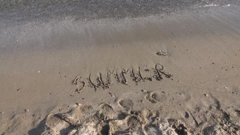 Video inscriptions Summer and waves on the sea Stock Footage 167064589