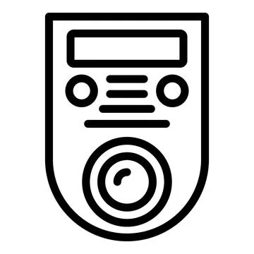 Video intercom access icon outline vector. Door system Stock Illustration