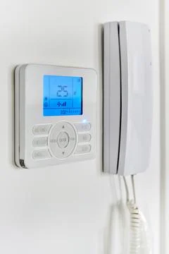 Video intercom and climate control view Stock Photos