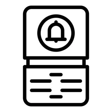 Video intercom bell icon outline vector. Door system Stock Illustration