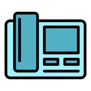 Video intercom camera icon vector flat Illustrazione stock