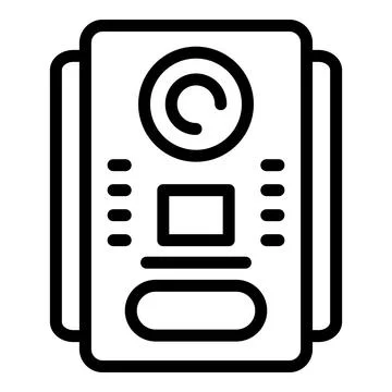 Video intercom control icon outline vector. Door system Stock Illustration
