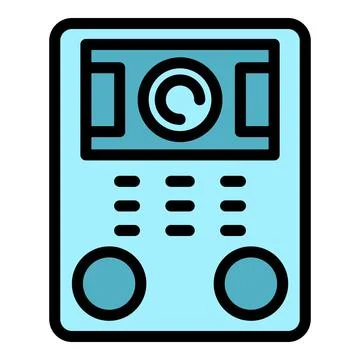 Video intercom doorbell icon vector flat Illustrazione stock