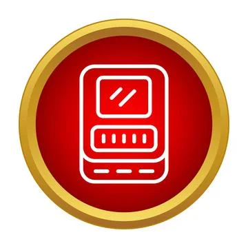 Video intercom doorbell smart home security system icon Stockillustratie