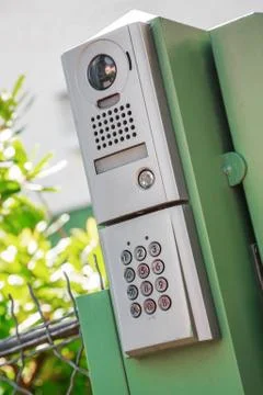 Video intercom in the entry of a house Stock Photos