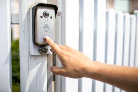 Video Intercom in the entry of a house Stock Photos