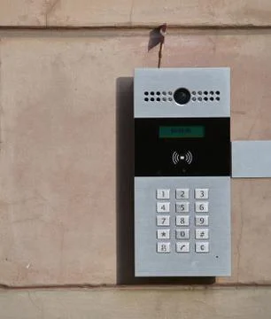 Video intercom in the entry of a house Stock Photos