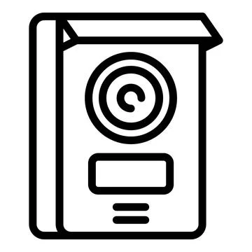 Video intercom equipment icon outline vector. Door system Stock Illustration