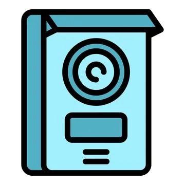 Video intercom equipment icon vector flat Stock Illustration