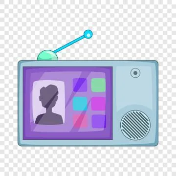 Video intercom icon, cartoon style Stock Illustration