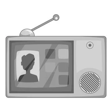 Video intercom icon monochrome イラスト素材