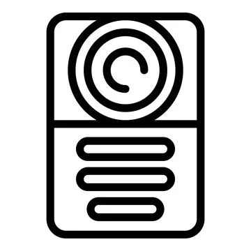Video intercom icon outline vector. Door system Stock Illustration