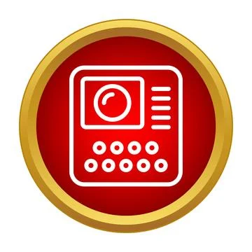 Video intercom icon representing home security and communication イラスト素材