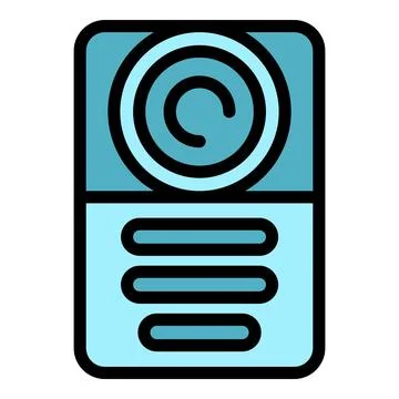 Video intercom icon vector flat Illustrazione stock