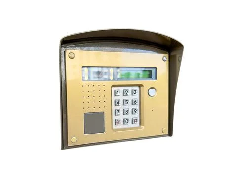 Video intercom keypad security camera isolated transparent background for h.. Stock Photos