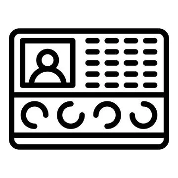 Video intercom security icon outline vector. Door system Stock Illustration