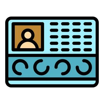 Video intercom security icon vector flat Stock Illustration