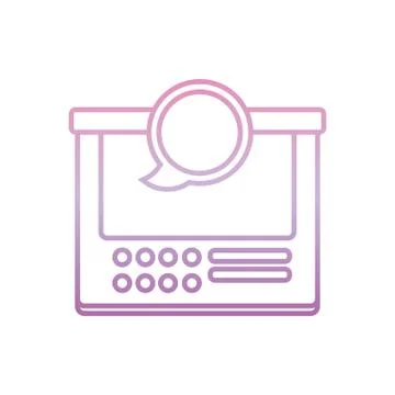 Video intercom speakerphone , phone gradient icon Stock Illustration