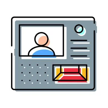 Video intercom system providing home security and communication Stockillustratie