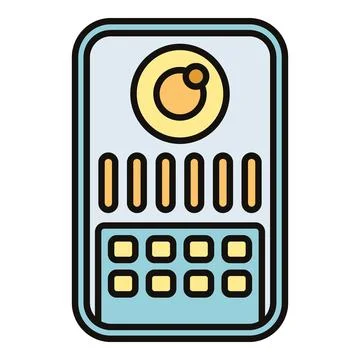 Video intercom system providing secure communication and access Stock Illustration