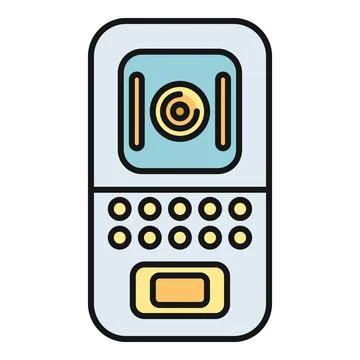 Video intercom system providing smart home security Stock Illustration